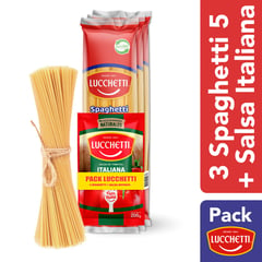 LUCCHETTI - PACK 3 SPAGHETTI 5 400GSALSA TOMATE L