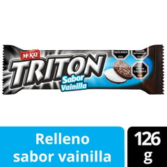 TRITON - Galleta Relleno Sabor Vainilla 126 g