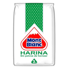 MONT BLANC - Harina sin Polvo de Hornear 3 Kg