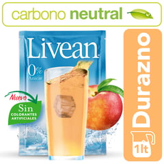 LIVEAN - Bebida Instantánea Sabor Durazno