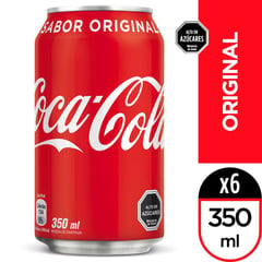 COCA COLA - Pack Bebidas Original Lata 6 x 350 ml