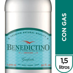 BENEDICTINO - Agua Purificada Con Gas 1.5 L