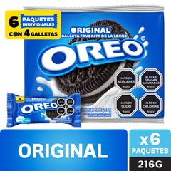 OREO - Pack Galleta Rellena con Crema Sabor Vainilla 6 x 36 g