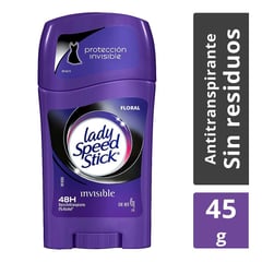 LADY SPEED STICK - Desodorante en Barra Invisible Floral 45 g