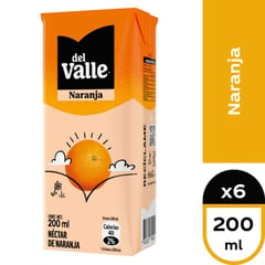 DEL VALLE - Pack Néctar de Naranja 6 x 200 mLl