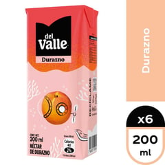 DEL VALLE - Pack Néctar de Durazno 6 x 200 ml