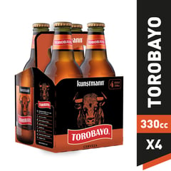 KUNSTMANN - Pack Cerveza Torobayo Botella 5° 4 x 330 cc