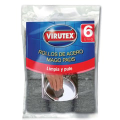 VIRUTEX - Rollos de Acero para Limpieza Mago Pads 6 Un