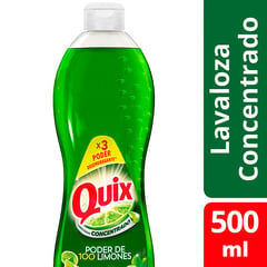 QUIX - Lavaloza Concentrado Botella Aroma Limón 500 ml