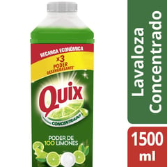 QUIX - Lavaloza Poder Recarga Aroma Limón 1.5 L