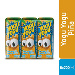 YOGU YOGU - Bebida Láctea Sabor Piña 6 x 200 ml