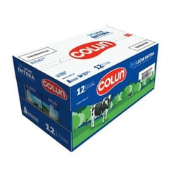 COLUN - Pack Leche Entera Natural 12 x 1 L