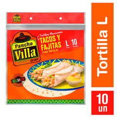 PANCHO VILLA - Tortillas Tacos y Fajitas Tamaño L 10 Un 280 g