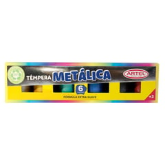 ARTEL - Set Témperas Metal 6 colores 15 ML