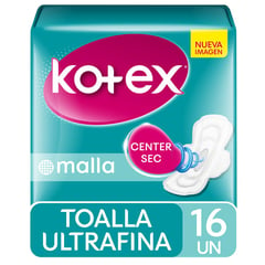 KOTEX - Toalla Higiénica Ultra Fina Tela Malla Suave Con Alas