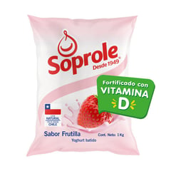 SOPROLE - Yoghurt Batido Bolsa Sabor Frutilla