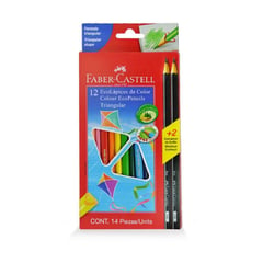 FABER CASTELL - Kit 12 Lápices Colores Triangulares