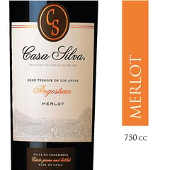 CASA SILVA - Vino Tinto Merlot 14° 750 cc