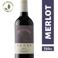 ADOBE - Vino Tinto Merlot Orgánico