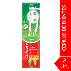 COLGATE - Cepillo de Dientes Twister Medio 2 Un