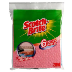 SCOTCH BRITE - Paño Esponja Scotch-Brite 6 Un