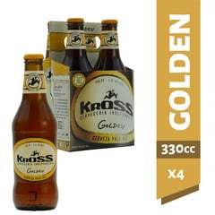 KROSS - Pack Cerveza 4x330cc Golden Ale Botella