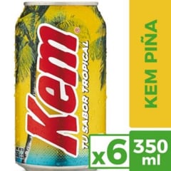 KEM - Pack 6 Bebidas Piña Lata 350 ml