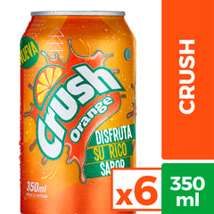 CRUSH - Pack 6 Bebida Lata 350 ml