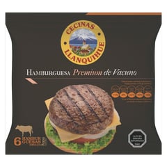 LLANQUIHUE - Pack Hamburguesa de Vacuno Premium 6 x 100 g