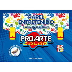 PROARTE - Papel Entretenido 9 Hojas 18 Diseños 32 x 24