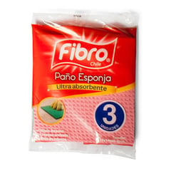 FIBRO - Paño Esponja Celulosa 3 Un