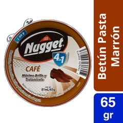 NUGGET - Betún Pasta para Calzado Marrón 65 g