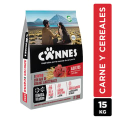 CANNES - Alimento para Perro Adulto Sabor Carne y Cereal 15 Kg