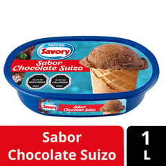 SAVORY - Helado de Leche Sabor Chocolate Suizo Cassata 1 L