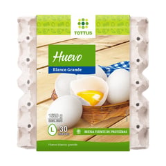 TOTTUS - Huevos Blanco Grande 30 Un