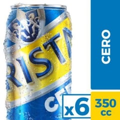 CRISTAL - Pack Cerveza 6x350cc Sin Alcohol Lata