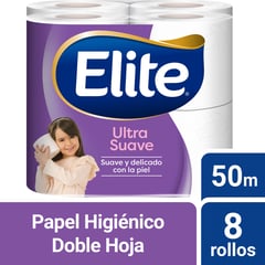 ELITE - Papel Higiénico Doble Hoja 8 x 50 mts