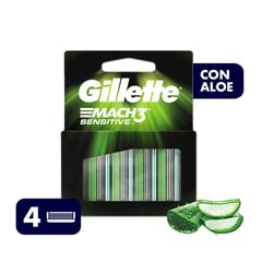 GILLETTE - Repuestos Para Afeitar Mach3 Sensitive