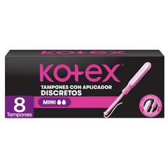 KOTEX - Tampones con Aplicador Mini 8 Un