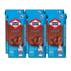 LONCOLECHE - Pack Leche Descremada Light Sabor Chocolate