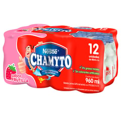 CHAMYTO - Pack Probióticos Sabor Frutilla 12 x 80 ml