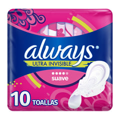 ALWAYS - Toallas Higiénicas Suave Ultra Invisible