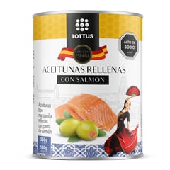 TOTTUS - Aceitunas Verdes Rellenas Salmón 350 g