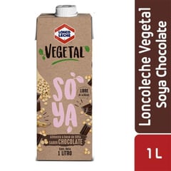 LONCOLECHE - Bebida Vegetal Soya Sabor Chocolate 1 L