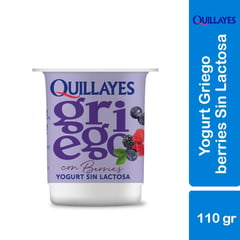 QUILLAYES - Yogur griego sin lactosa berries