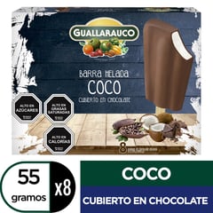 GUALLARAUCO - BARRA COCO CUBIERTA CHOC 440G GUALLA.