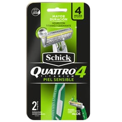 SCHICK - Máquina Afeitar Quattro Piel Sensible