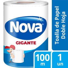 NOVA - Toalla de Papel Doble Hoja 100 mts