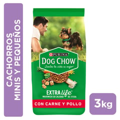 DOG CHOW - Alimento para Perro Cachorro Sabor Carne y Pollo 3 Kg