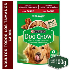 DOG CHOW - Alimento Húmedo Para Perro Adulto Carne